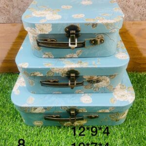 Blue flower Hamper Boxes (3pc set)