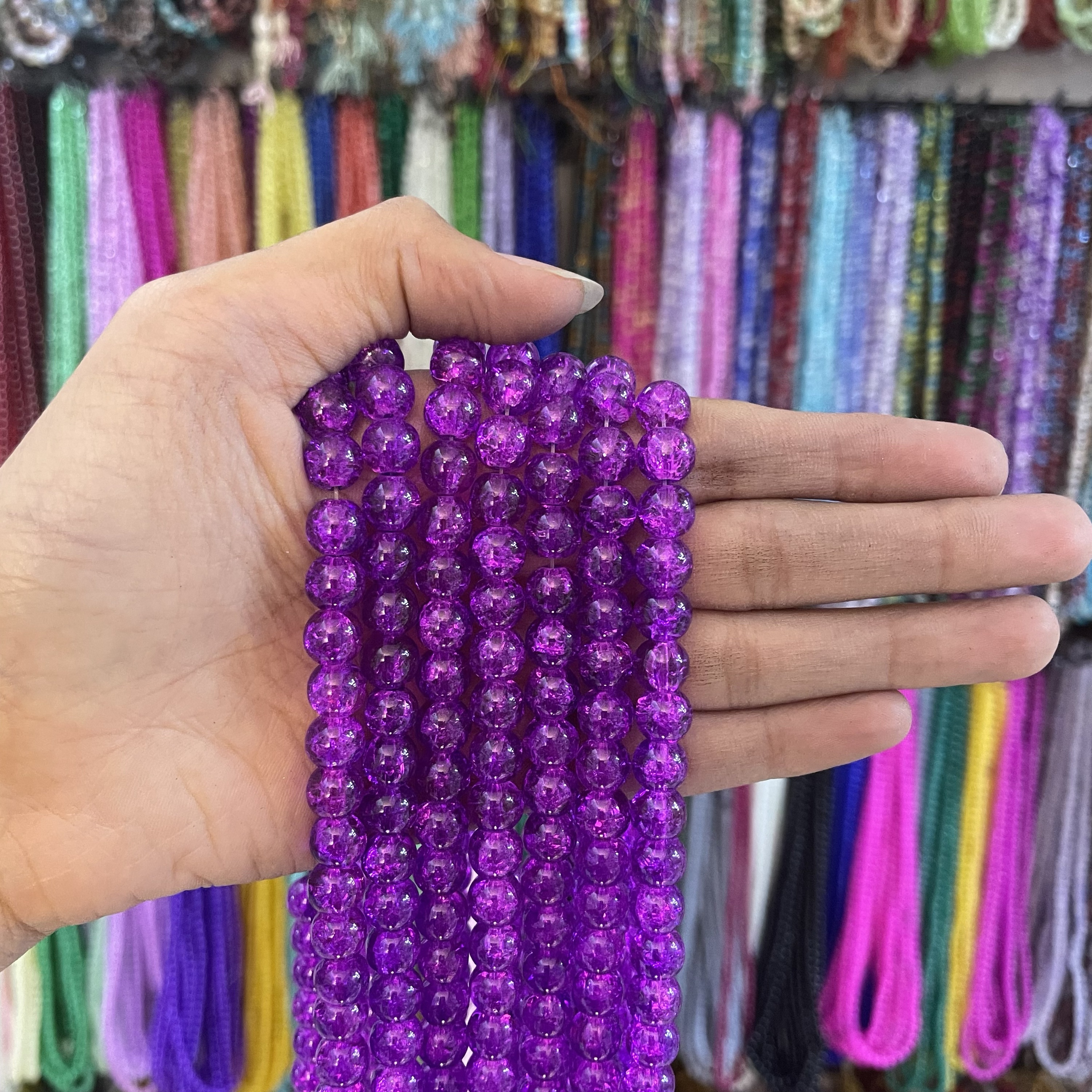 Purple crackle 1 line (8mm)